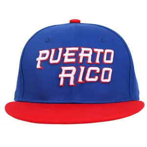 Baseball Cap Flat Brim Hat, # 9 Baez Puerto Rico Baseball Cap, Classic Adjustable Snapback Hat, Blue Hip Hop Cap
