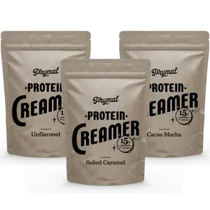 Prymal Protein Creamer Intro Bundle - Unflavored, Salted Caramel & Cacao Mocha - 15 Servings