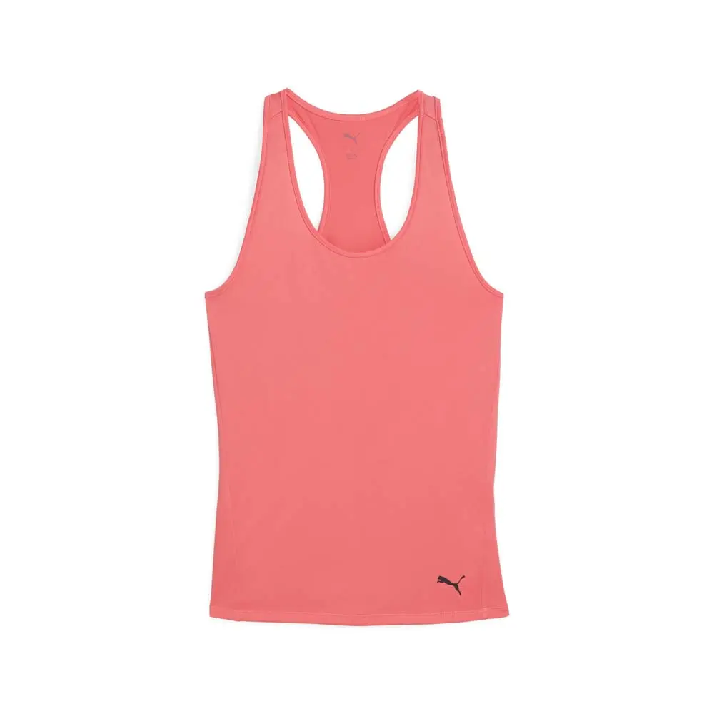 PUMA Womens Train All Day Essentials Racerback Crew Neck Athletic Tank  Casual - Orange