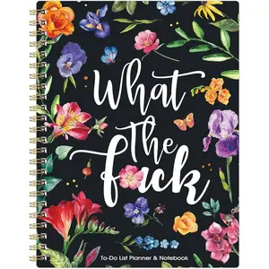 Daily Planner Undated - 6.8" x 8.5",  Notebook & Planner with Hourly Schedule, Spiral  Notepad to Organize Your Tasks And Appointments, 120 Pages, Inner Pocket