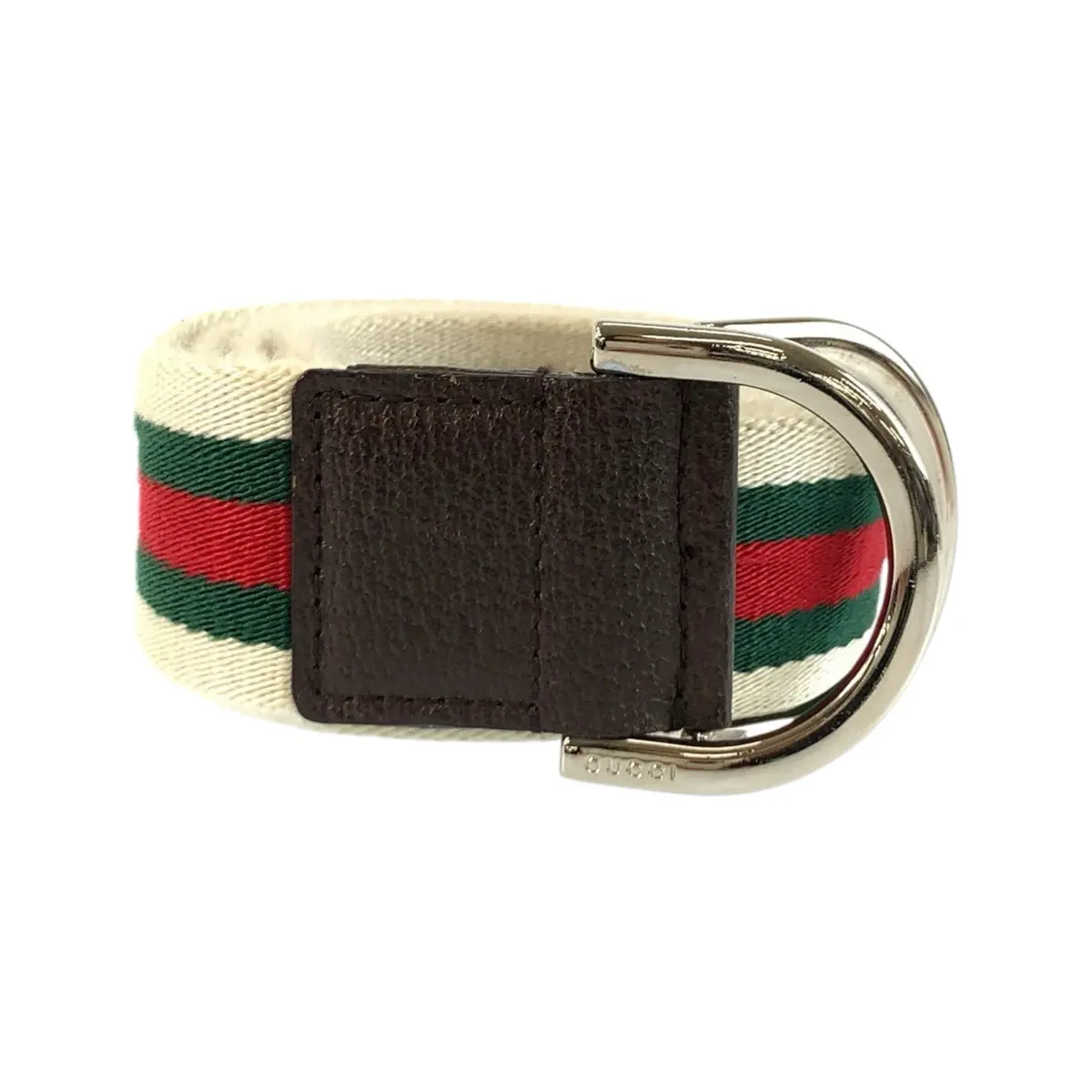 Pre-owned GUCCI Canvas Small Leather Goods Sherry Line Double Ring Belt