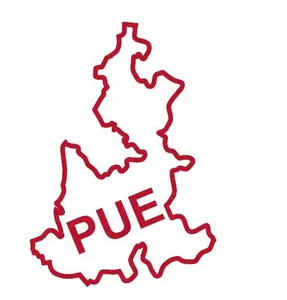 Mexican State Map Outline Puebla Vinyl Decal Sticker UV & Waterproof Bumper Window Laptop Automotive Water Bottle Gift accessories – RED 6"