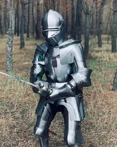 Handmade Medieval Knight Full Armor Suit – 18 Gauge Steel, LARP Cosplay