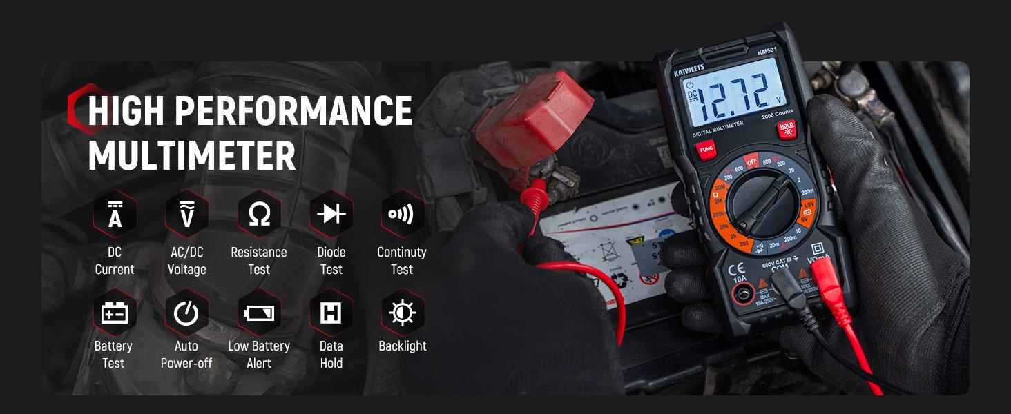 【FathersDayGift】KAIWEETS Electrical Test Kit KIT01, Digital Multimeter, Smart Non-Contact Voltage Tester & GFCI Outlet Tester with LCD, Complete Set with Carrying Case & Batteries for Electrician, DIY & HVAC 【FathersDayGift】KAIWEETS Electrical Test Kit KIT01, Digital Multimeter, Smart Non-Contact Voltage Tester & GFCI Outlet Tester with LCD, Complete Set with Carrying Case & Batteries for Electrician, DIY & HVAC