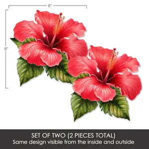 Flexible Screen Door Magnets (Not for Retractable/Glass) - Hibiscus