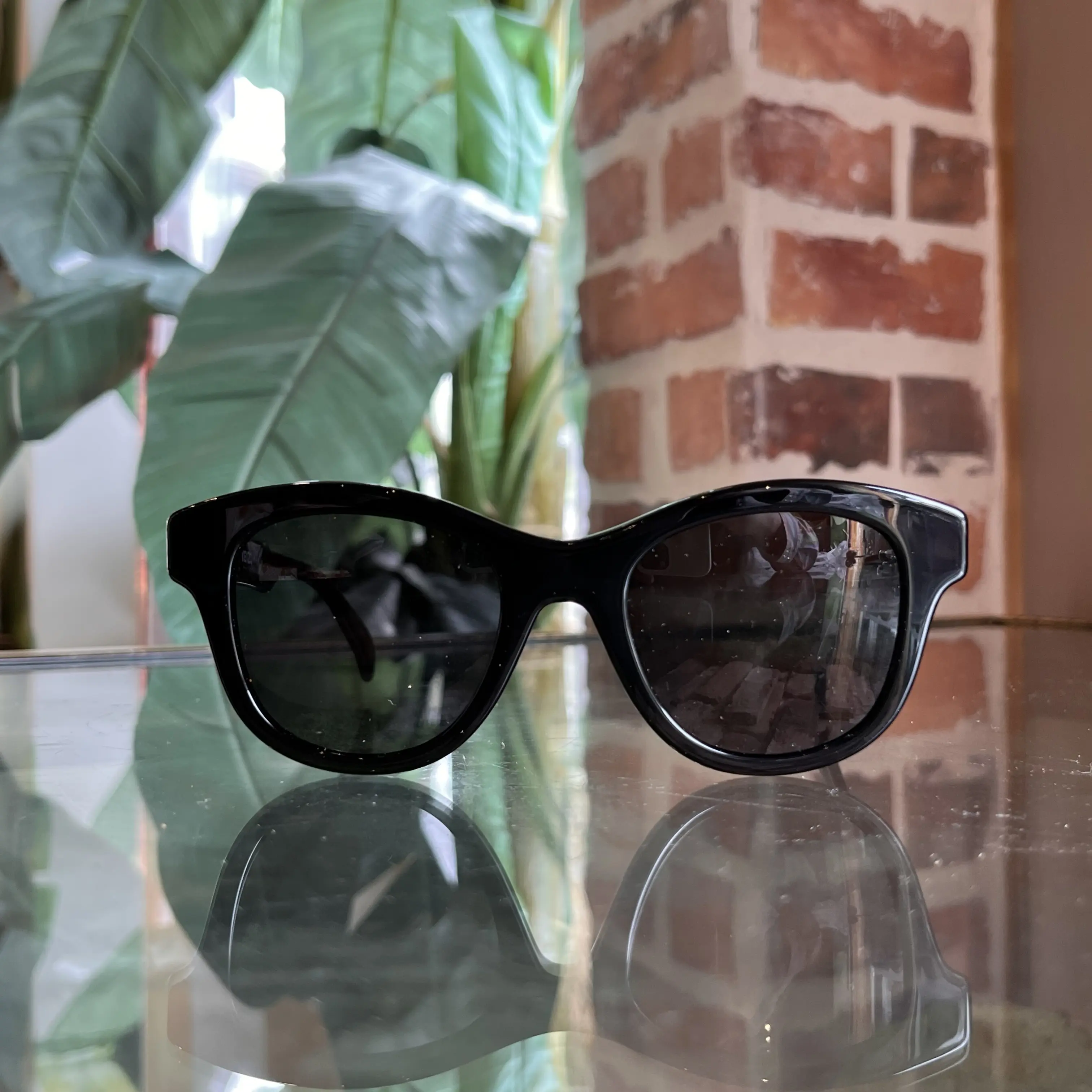 Pre-owned KENZO KZ40152L Black Acetate Square Sunglasses