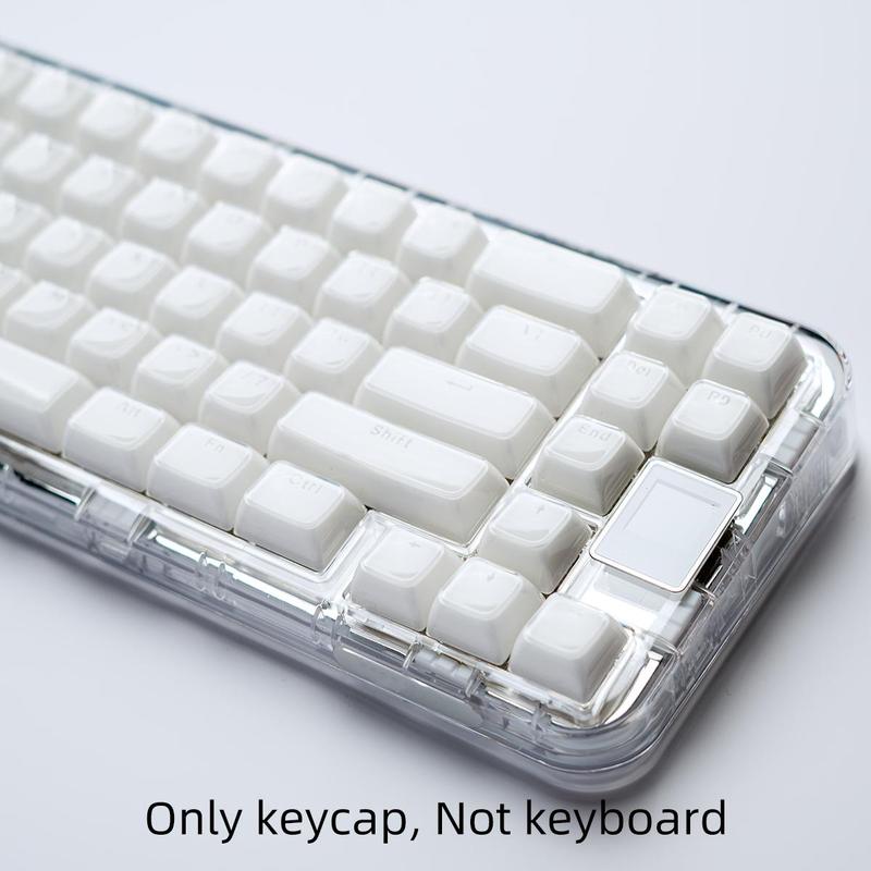 Artificial Crystal Translucent Keyboard Keycap, PC Dual Color Injection Molding Keycap, Compatible with 6.25U Space 61 68 75 84 87 98 99 100 104 108