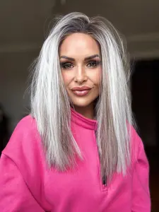 IMstyle Sunny&Sunday&Sophia 13*4 lace frontshort style with bob cut dark Sliver mist&brown & blonde color 20 inches 13*4 free parting lace front wigs