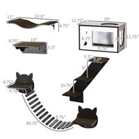 Coffee 5-Piece Stair Cat House