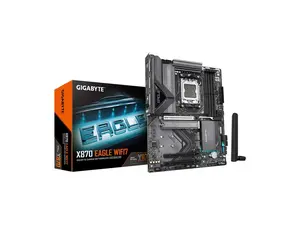 GIGABYTE X870 EAGLE WIFI7 AM5 LGA 1718, ATX, DDR5, 4 x SATA 6Gb/s,  3x M.2, PCIe 5.0, USB4, Wi-Fi 7, 2.5GbE LAN, EZ-Latch, 5-Year Warranty