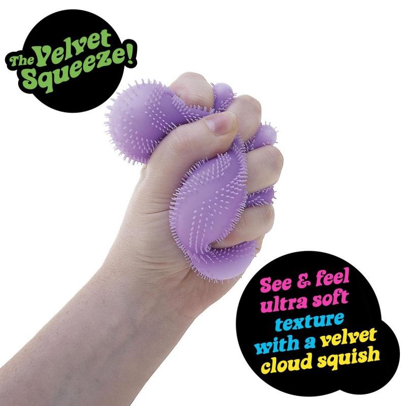 Fuzz Ball - Sensory Toy with a Velvet Texture and Soft CloudSquish Wavy Pattern You Can See and Feel Ages 3 andUp - Color May Vary; One Per Pack (Wonder Waves)