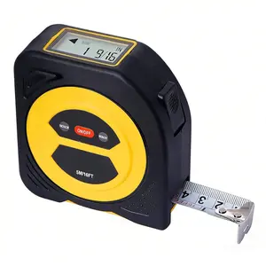 Digital Tape Measure 16ft/5m, Auto-Lock Measuring Tape with LCD Screen & 9 Data Memory Storage, 25mm Wide Retractable Blade, Metric & Imperial