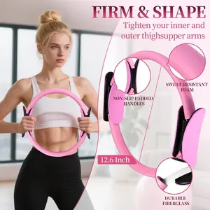 Pilates Resistance Ring Set 16 Pieces, Home Yoga Exercise Foot Pedal Pull Rope, Gym Yoga Studio Sports Equipment