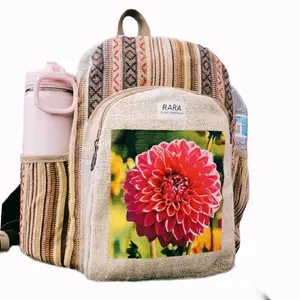 Hemp backpack, School backpack, handmade very popular in FAIR TRADE and light weight backpack from the top of Himalayas. outdoor backpack