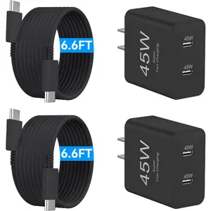 For iPhone 17 16 Pro Max Charger Fast Charging, 45W Dual USB C Fast Charger Block with 10FT Long Type C Charging Cable Cord for iPhone 17 16 15 Pro Max/17 16 15 Pro/17 16 15/Plus/Air/S25/S24