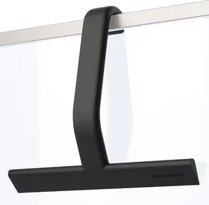 dancemoon JustHang Shower Squeegee for Glass Doors, All-in-One Award-Winning Silicone Squeegee with Built-in Hook for Bathroom, Window, Mirror, Tile Wall, Car, Streak-Free Cleaner Tool, 10-Inch Black