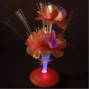 212 MAIN Fiber Optic Flower Centerpiece Decoration Set - Insertable Colorful Light Ornaments, Farm Animal & Poultry Pet Toy, Party Decoration Supplies