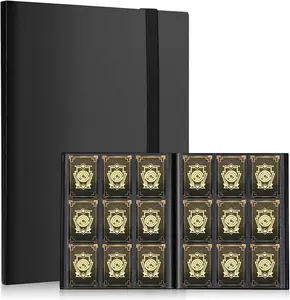 Card Binder, 360 Pockets Upgraded Trading Card Binders, Cards Collection Binder 9 Pocket, Side Loading Yugioh Binder Book Holder for MTG, TCG, Sport, Football, Baseball Collector Cards - Black toploader Premium