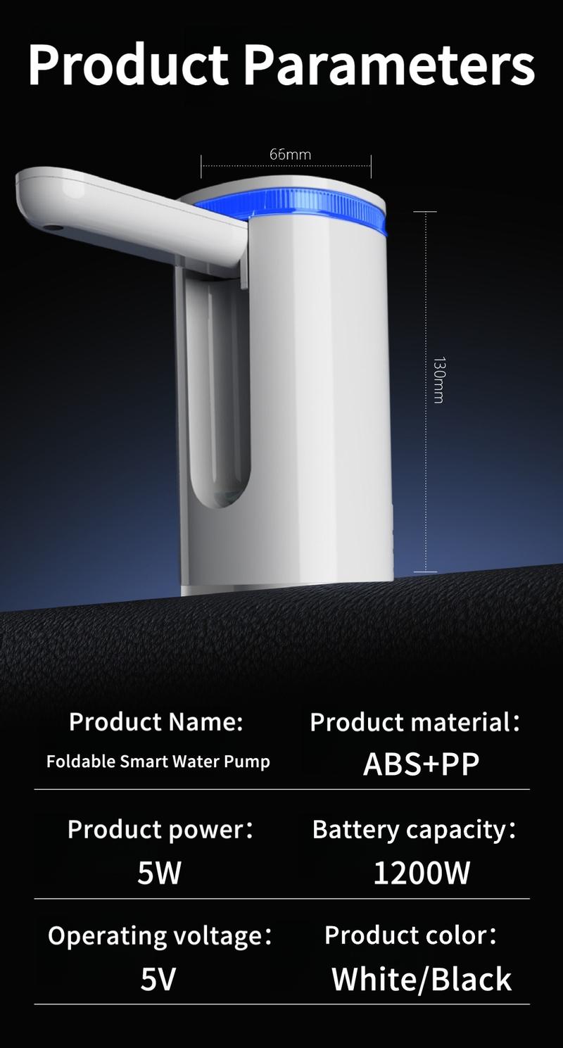 Water Dispenser for 5 Gallon Bottle, Portable USB Charging Electric Water Pump, Drinking Water Jug Pump for Home, Kitchen, Living Room, Office, Camping, Universal for 3-5 Gallon (Black) Water Dispenser for 5 Gallon Bottle, Portable USB Charging Electric Water Pump, Drinking Water Jug Pump for Home, Kitchen, Living Room, Office, Camping, Universal for 3-5 Gallon (Black)