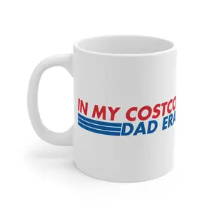 Costco Dad Era Ceramic Mug Plain, 11oz  Funny Mug, Meme Mug, Gag Mug, Novelty Mug, Quirky, Coffee, Office, Chicken Bake