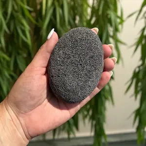 Bamboo Switch Pumice Stone - 100% Natural Volcanic Lava Rock for Soft Smooth Feet & Hands - Gently Exfoliates & Scrubs Away Dead Skin - Perfect Size 4x3 Inches - Zero Microplastics - Long-Lasting Care