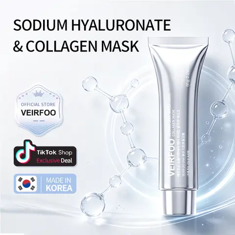 Korean Brand VEIRFOO PDRN GlassSkin Dew Wrapping Mask-65g x 1 tube,  Skin Tightening and Sculpting Product for Fine Lines & Sagging Skin - Korean Glass Skin in 14 Days