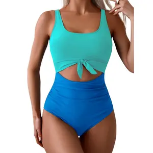 Bright colors Women's One Piece Swimsuit Tummy Control Slimming Bathing Suit Cutout Tie Knot Swimwear Beachwear Swimsuits Onepieceswimsuit #Spring Glow Up