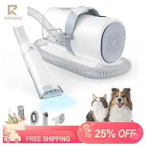 RIMIKING Pet Grooming & Cleaning Kit,Cleaning Tools,Grooming Clipper,Large Dust Cup,Quiet Operation,TMQ5N1