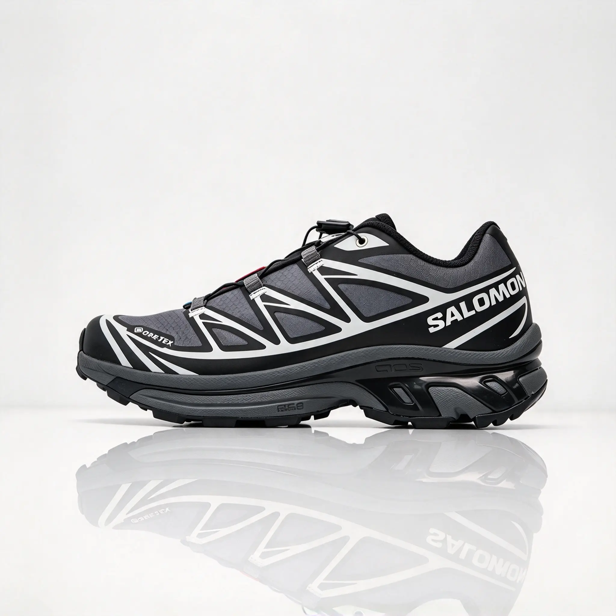Salomon XT-6 Trail Running Shoes - Unisex, Black & White, Lightweight, Durable, Comfortable, Ideal for Trail/Offroad Outdoor Activities