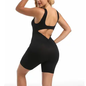 Soo slick Women Sleeveless playsuits Sexy Backless Tank Tops Bodycon Scrunch Butt Yoga Rompers Seamless jumpsuit