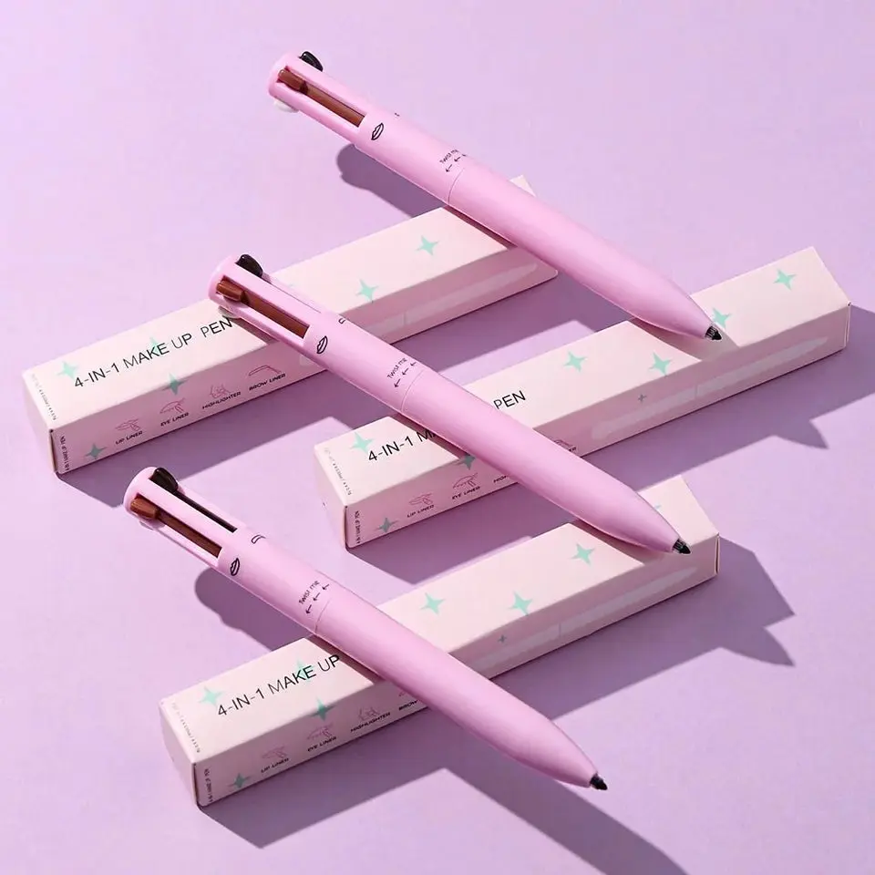Long Lasting Vegan Waterproof Makeup Set | Eyeliner, Brow Liner, Lip Liner & Highlighter