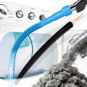 2 Pieces Upgraded Dryer Vent Cleaner Kit - Universal Vacuum Hose Attachment & Dryer Lint Brush, Compatible with Most Vacuum Cleaner, Quickly Lint Remover