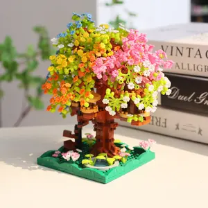 Romantic Cherry Blossom Tree House Building Set, Sakura Tree House Model, High-Quality Abs Material, Perfect Gift for Holidays