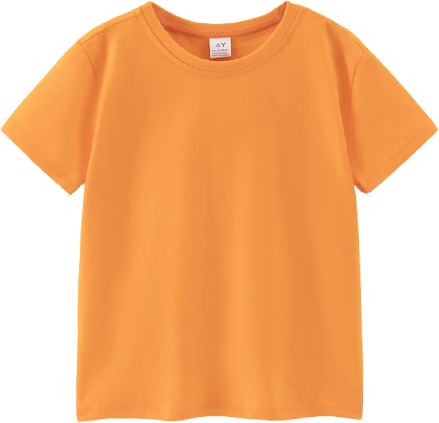 Toddler Basic Cotton T Shirt 2-6 Years Summer Crewneck Short Sleeve Tee Top for Boys and Girls
