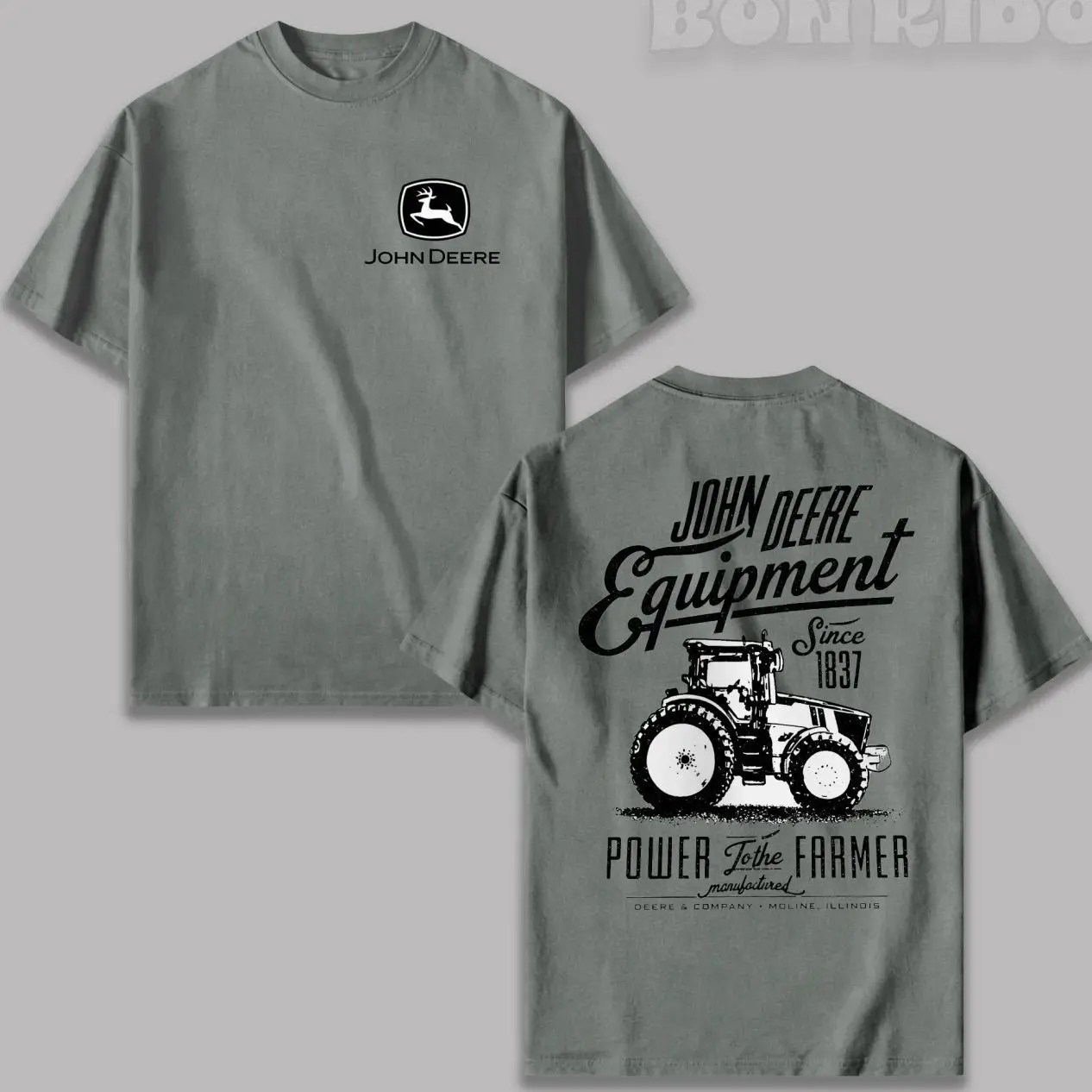 Unisex Short-Sleeve Soft Fabric Vintage John Deere T-Shirt - Agricultural Machinery Prints, Diesel Farming Apparel, Heavy Equipment Inspired Design, Farmer Gift for Dad, Classic Harvest Field Sketch Tee FT0