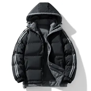 Autumn Winter Hooded Cotton Jacket - Padded & Thickened, Warm Windproof for Daily Casual & Outdoor Menswear Coats jackets coat zip jackets heated jacket classy outfits