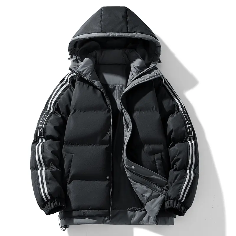 Autumn Winter Hooded Cotton Jacket - Padded & Thickened, Warm Windproof for Daily Casual & Outdoor Menswear Coats jackets coat zip jackets heated jacket classy outfits