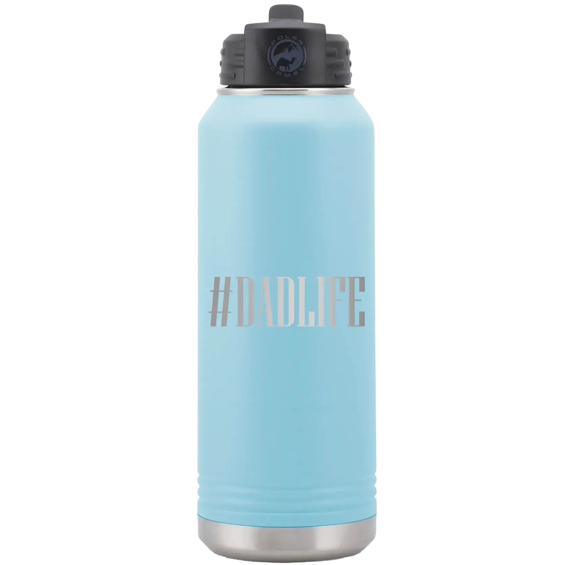 Personalized Dadlife 32 oz Water Bottle - Light Blue