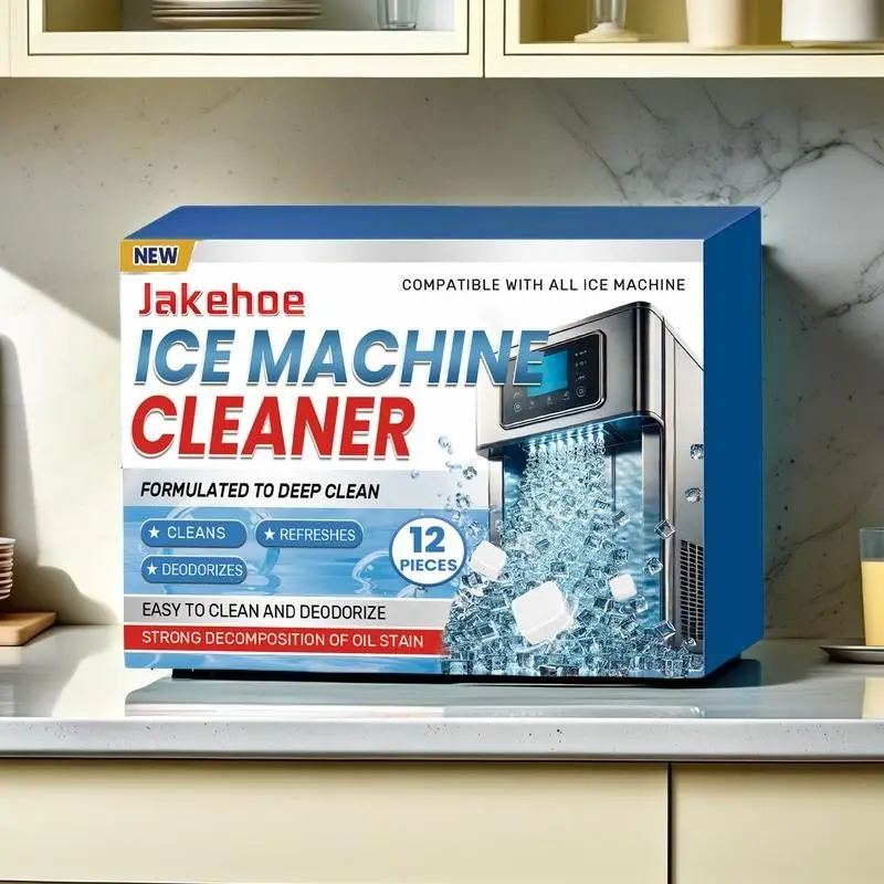 Gentle Cleaning Ice Machine Cleaner, 12pcs/set Professional Ice Machine Cleaning Tablet, Household Kitchen Appliance Cleaning Supplies