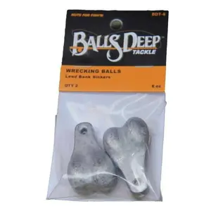 6 oz Lead Sinkers - 1 Pack (2 Sinkers)