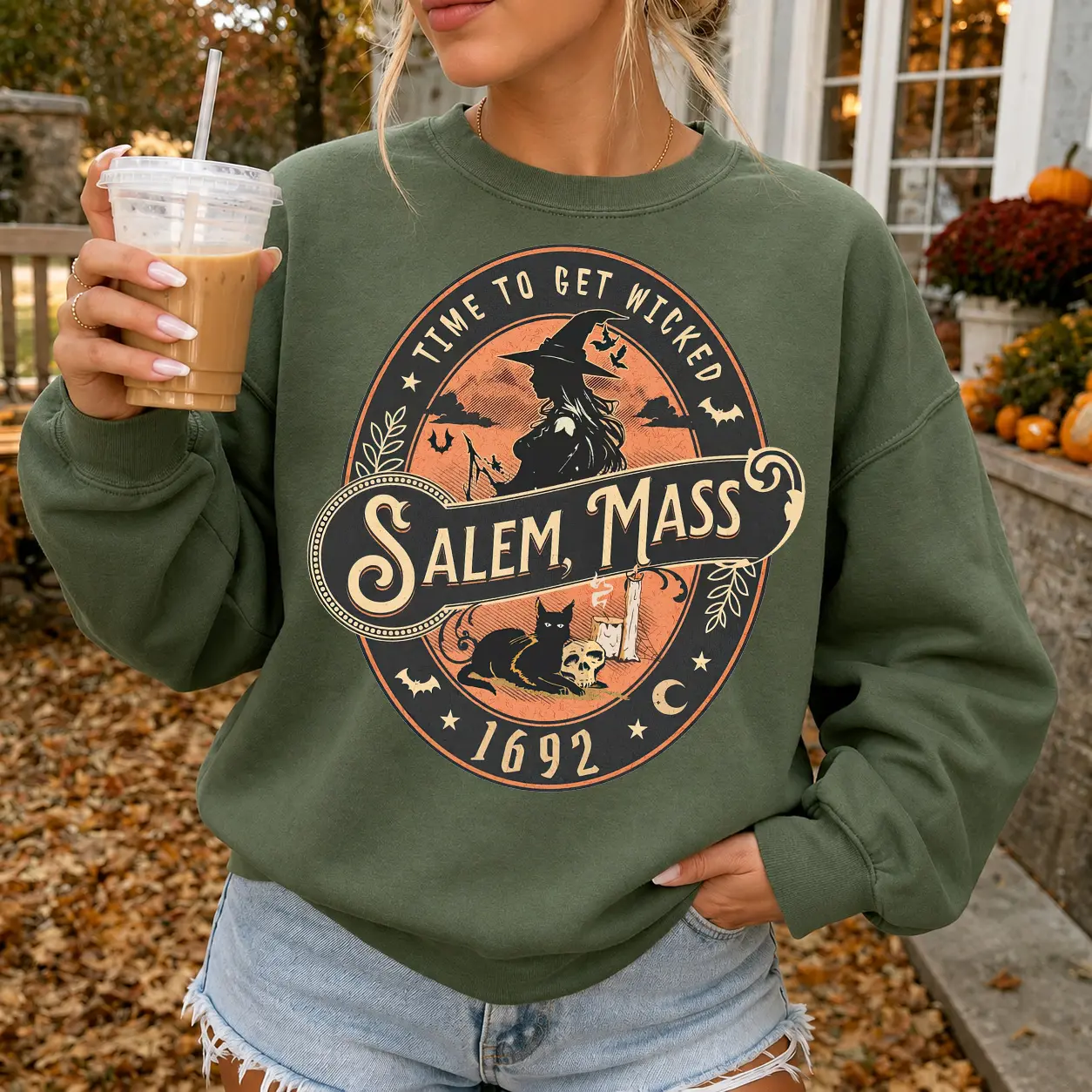 Salem Girls Trip Witch Halloween Season Shirt, Salem Massachusetts Witches 1692 Sweater, Time to Get Wicked Pullover