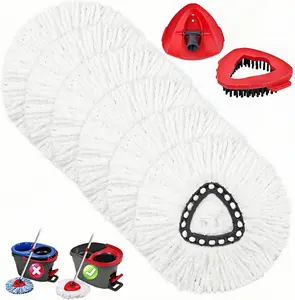 Mop Heads Replacements for O-Ceda Easywring 1-Tank Spin System, Microfiber Refills, Easy Cleaning Mop Repalce Head Brush Kitchen