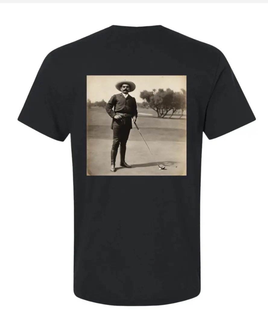 Black Emiliano Zapata Golfing T-Shirt