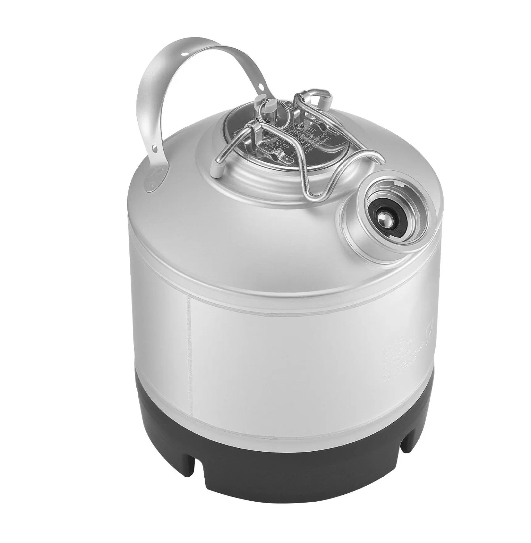 Cleaning Keg, 1.75 Gallon/6.5L Beer Line Cleaner Kit w/ D Coupler, 304 Stainless Steel Kegerator Cleaning Kit for Homebrew & Draft Beer Systems Default