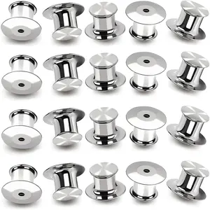 20PCSLocking Pin, Backs LockingPin,Keepers Clasp,Flat Head clamp,Needle Back Lock,Suitable for brooches, Lapels, Badges, Enamel Needles and DIY Crafts,Without Needle