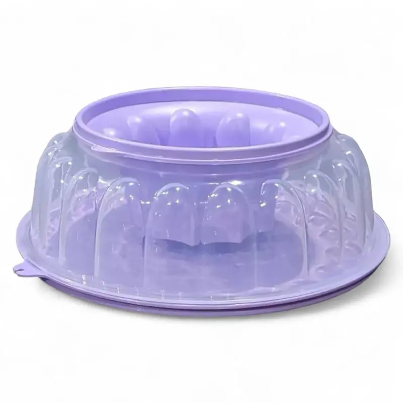 6-Cup Lilac Cap Flan & Jello Mold, Durable Reusable Kitchen Bakeware for Gelatin, Easy-to-Unmold Dessert Mold, Flan Mold
