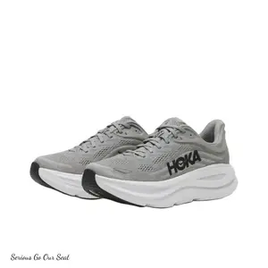 Unisex Gray & White Athletic Running Shoes, Breathable Mesh Upper, Max Cushioned Foam Sole, Lightweight Sports Collectible Sneakers for Men & Women