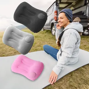 2-Pack Inflatable Camping Pillows for Outdoor Use, Portable and Foldable PVC Travel Cushions, Ideal for Camping and Lunch Breaks