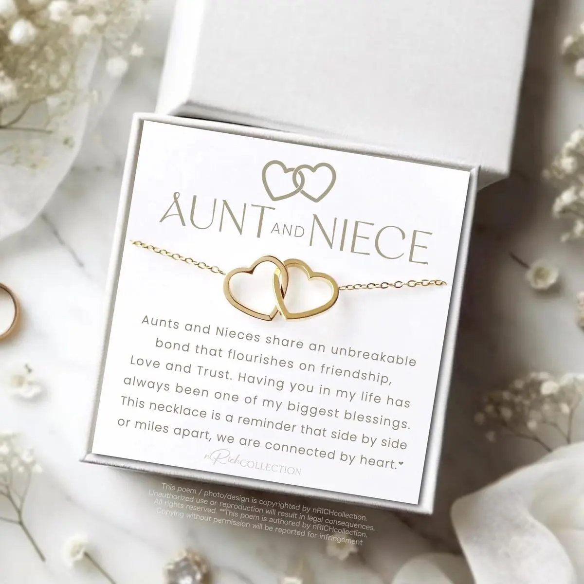 Aunt Niece Necklace Aunt Niece Gift Aunt Niece Jewelry Aunt Birthday Necklace for Aunt from Niece for Niece from Aunt Personalized Gifts