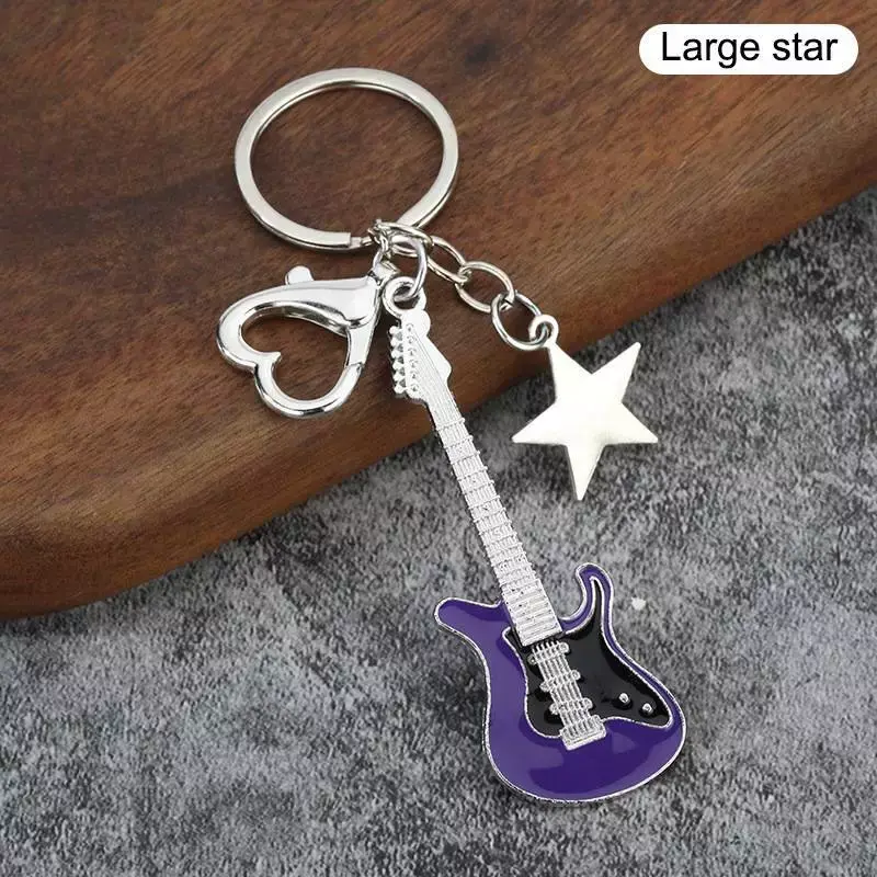 Mini Acoustic Guitar Keychain Pendant – Vintage Creative Guitar Keyring Charm | Cute Musical Instrument Bag Charm for Keys, Backpack & Handbag | Fashion Accessory Gift for Music Lovers